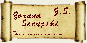 Zorana Sečujski vizit kartica